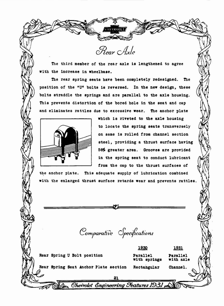 1931 Chevrolet Engineering Features Page 31